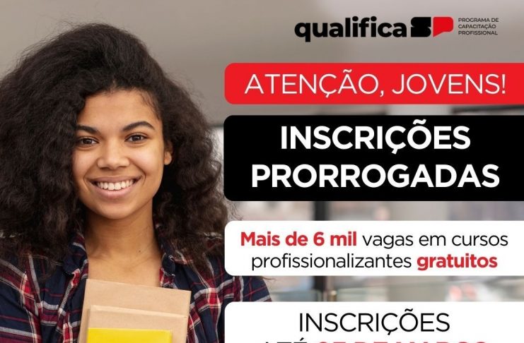 QUALIFICA SP PRORROGA INSCRIÇÕES DE CURSOS PROFISSIONALIZANTES GRATUITOS EM TAUBATÉ