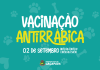 Campanha de vacinação antirrábica no dia 02 de setembro