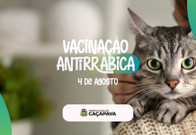 Campanha de vacinação antirrábica no dia 04 de agosto